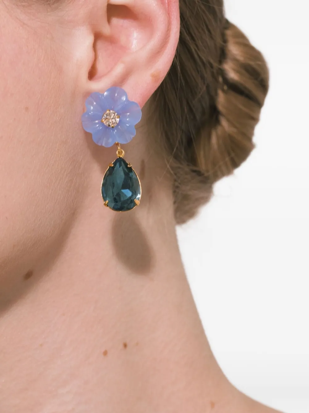 Jennifer Behr Juna flower-drop earrings | Image 2