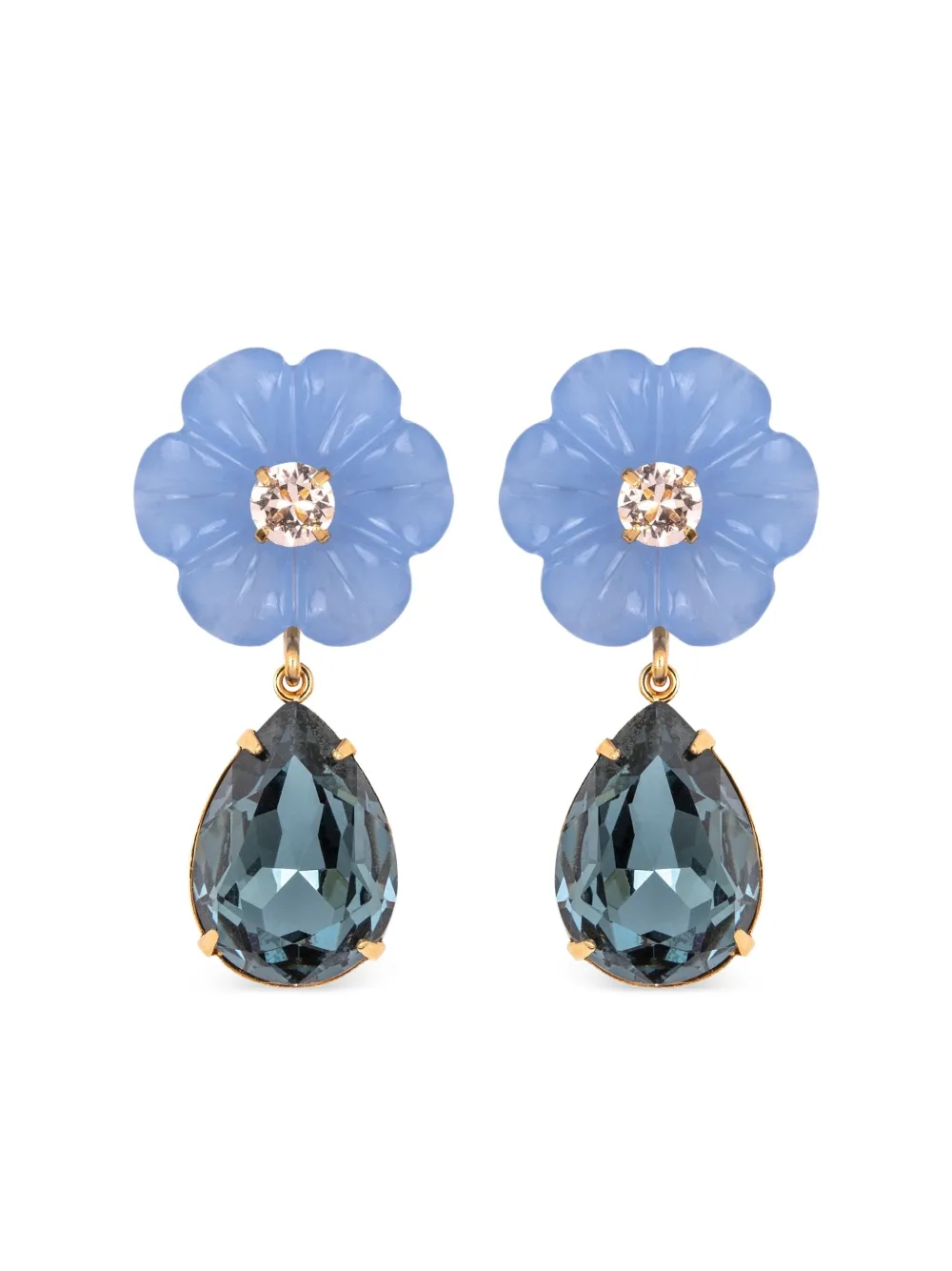 Jennifer Behr Juna flower-drop earrings | Gold | Image 1