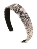 Jennifer Behr Cruz snakeskin-embossed headband - Neutrals