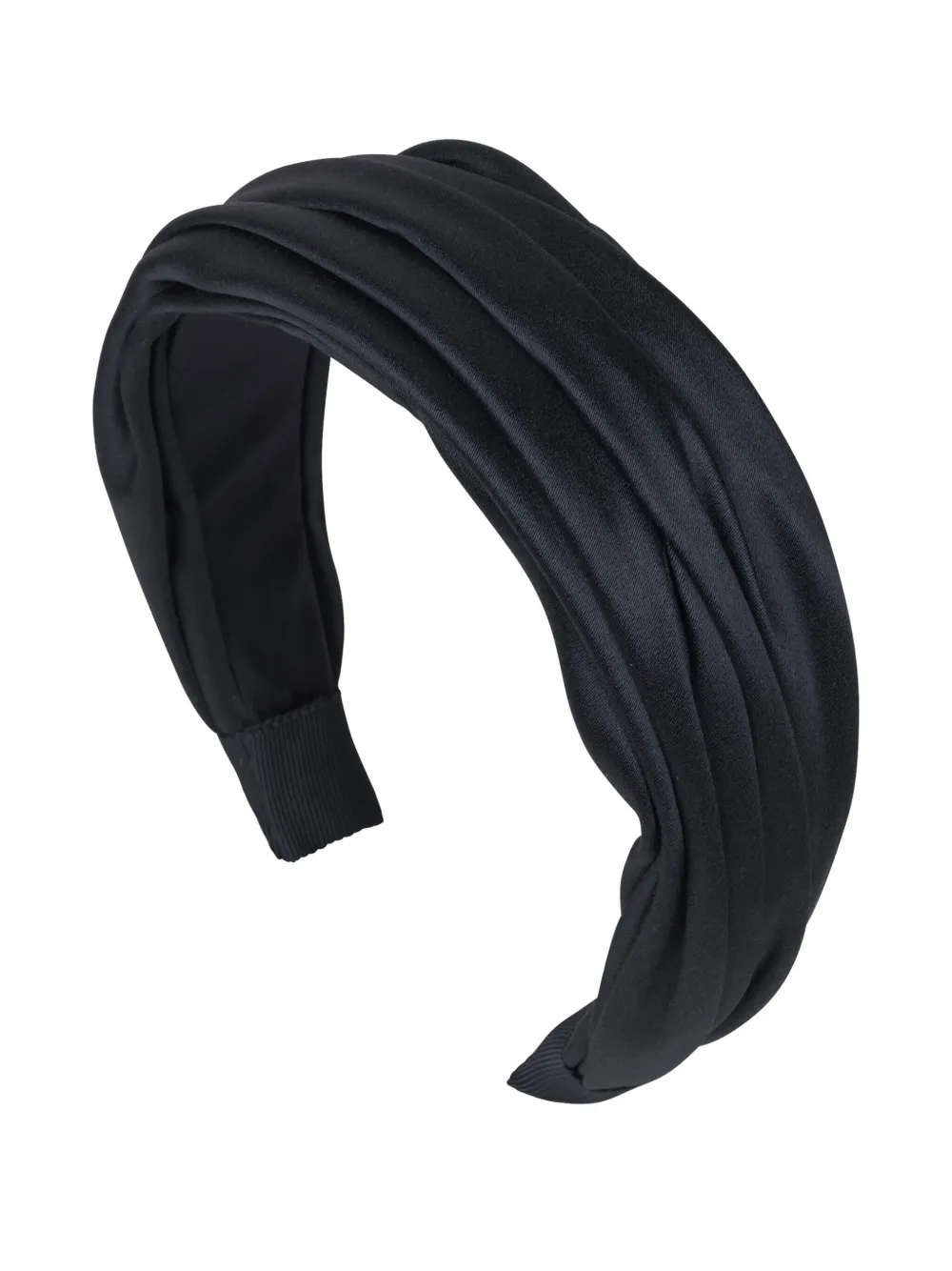 Jennifer Behr Pleated Silk Headband In Blue