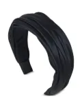 Jennifer Behr pleated silk headband - Black
