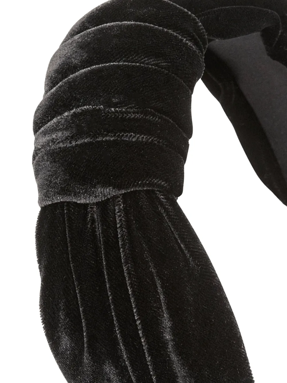 Jennifer Behr Helene gebreide haarband Zwart