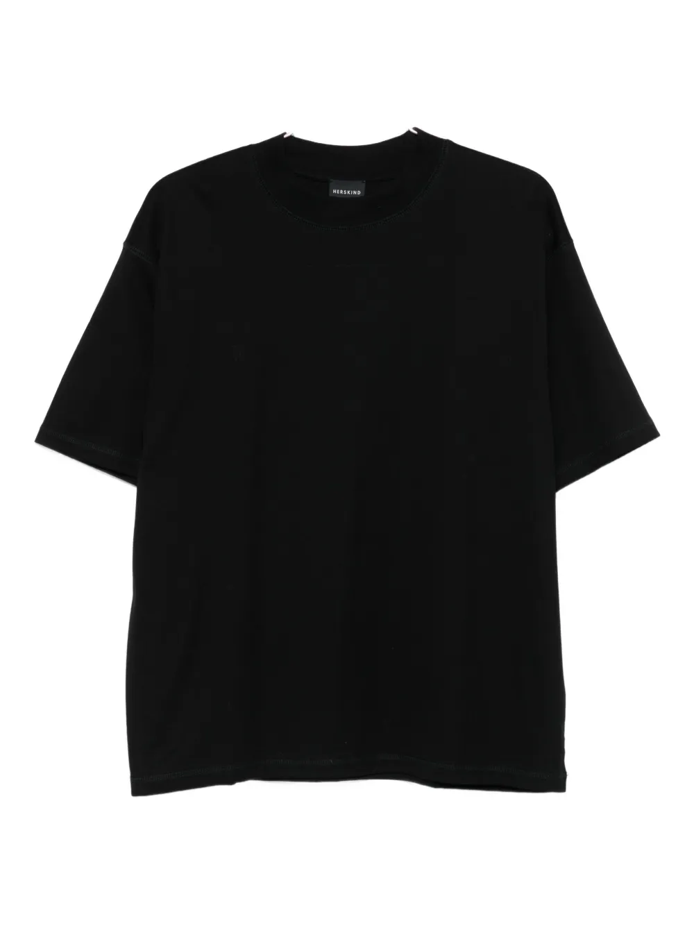 Herskind Short-sleeve Boxy T-shirt In Black