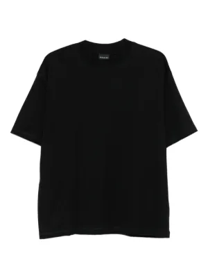 トップス everyone luxury cotton back logo tee M 44 LABEL GROUP Classic logo-embroidered Cotton T-shirt | Black