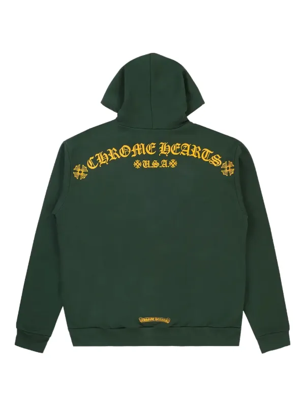 Chrome Hearts T Bar-logo Hoodie | Green | FARFETCH