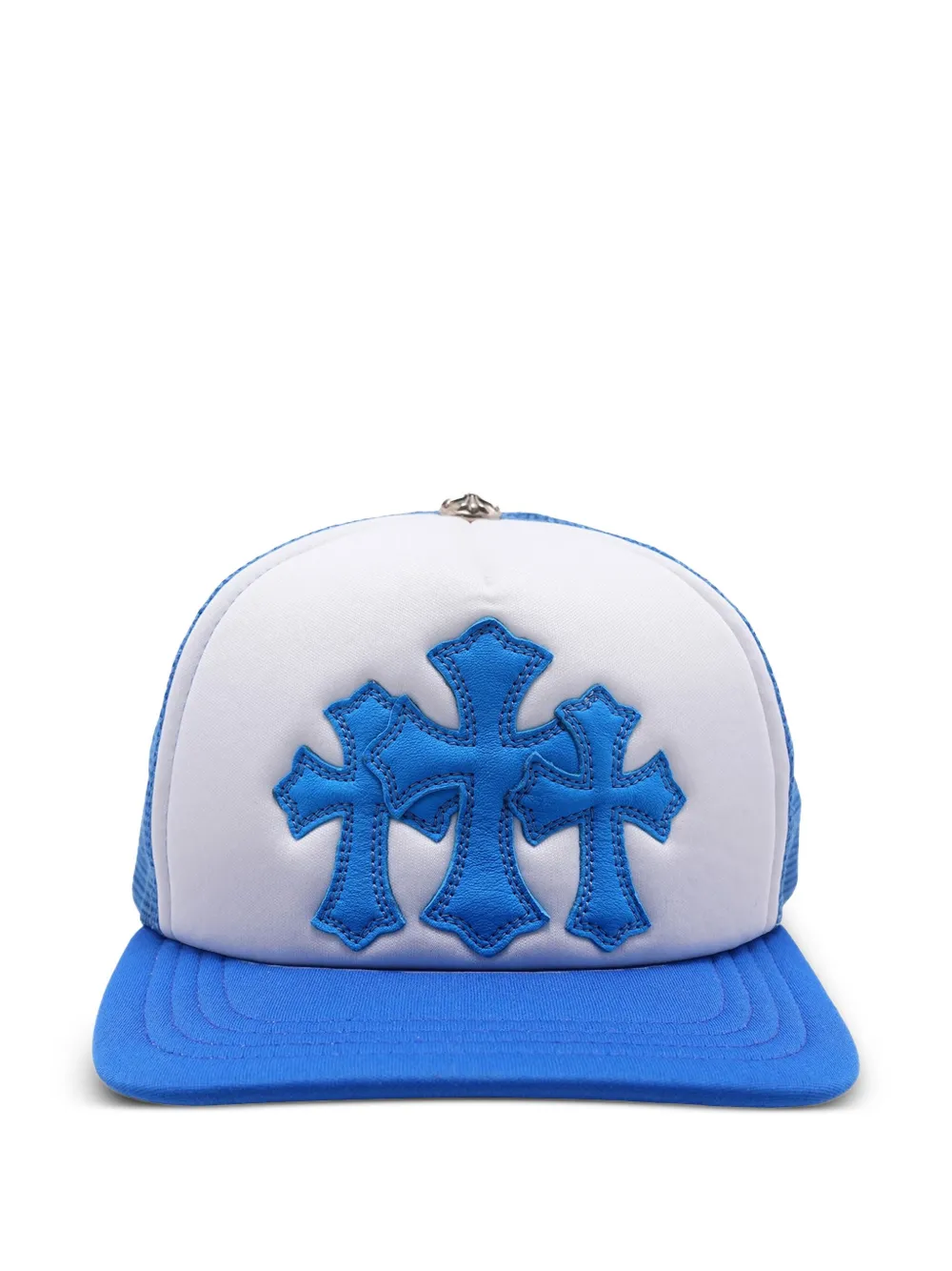 Chrome Hearts Cemetery cross-patch trucker hat | White | Image 1