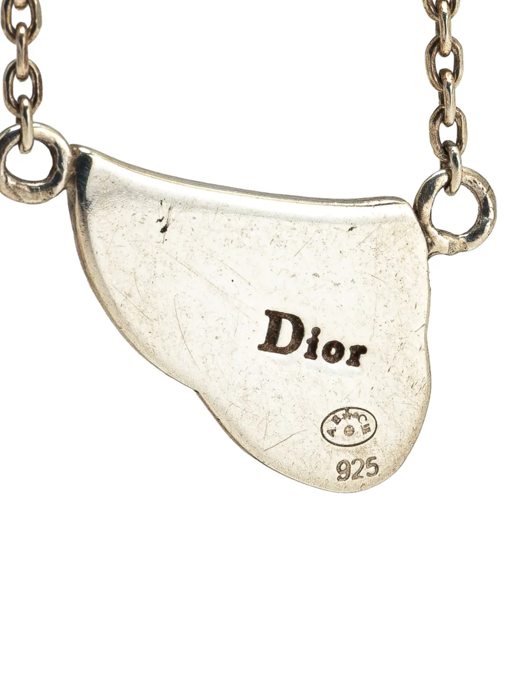Pre-owned Dior 1999-2010 Sterling Silver Saddle Charm Bracelet
