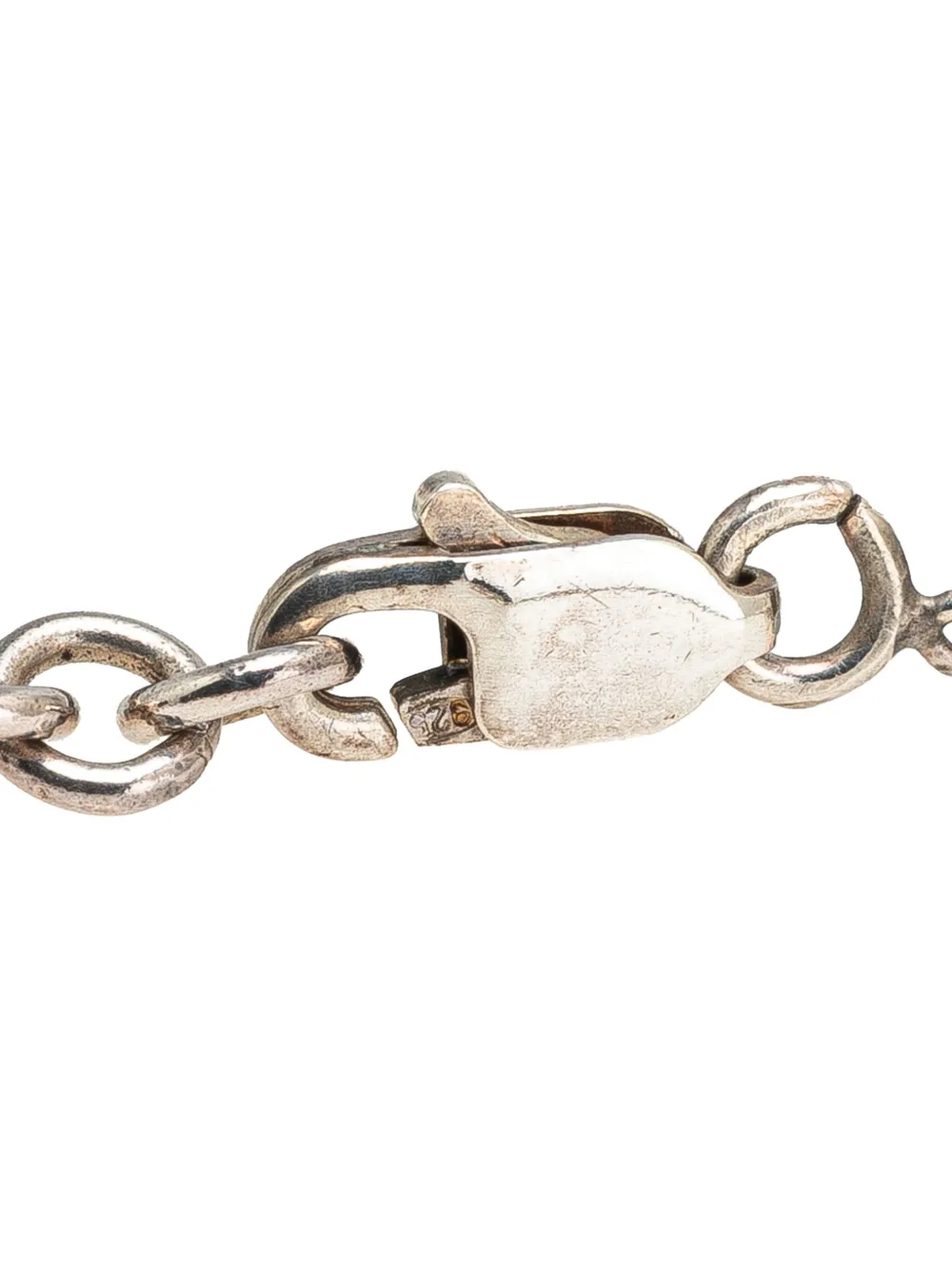 Pre-owned Dior 1999-2010 Sterling Silver Saddle Charm Bracelet
