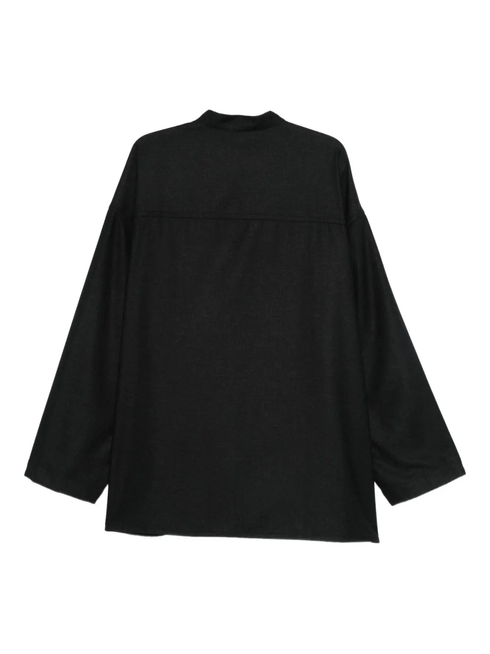 Lemaire Button-fastening Long-sleeve Shirt In Black