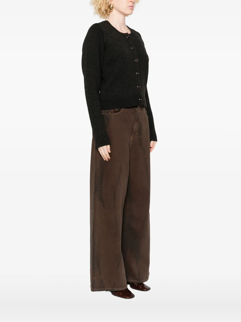 Lemaire Button-front Cardigan In Black