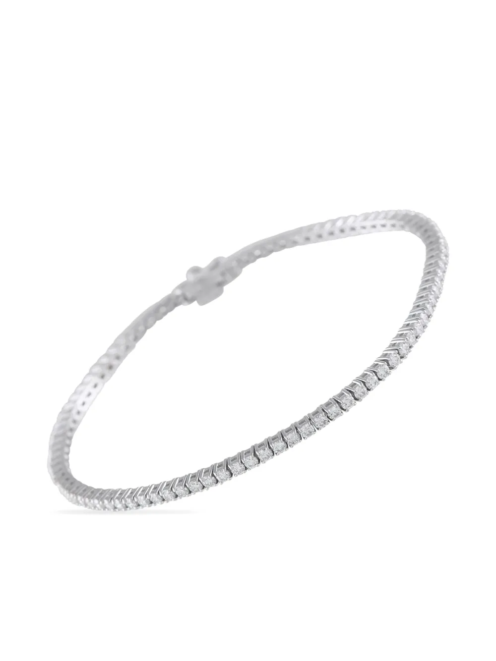 LB Exclusive 18K White Gold embellished tennis bracelet | Image 1
