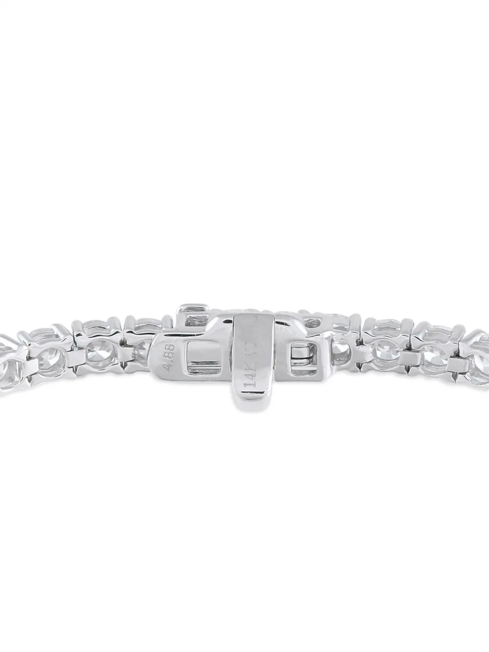 LB Exclusive 14K White Gold embellished tennis bracelet | White | Image 1