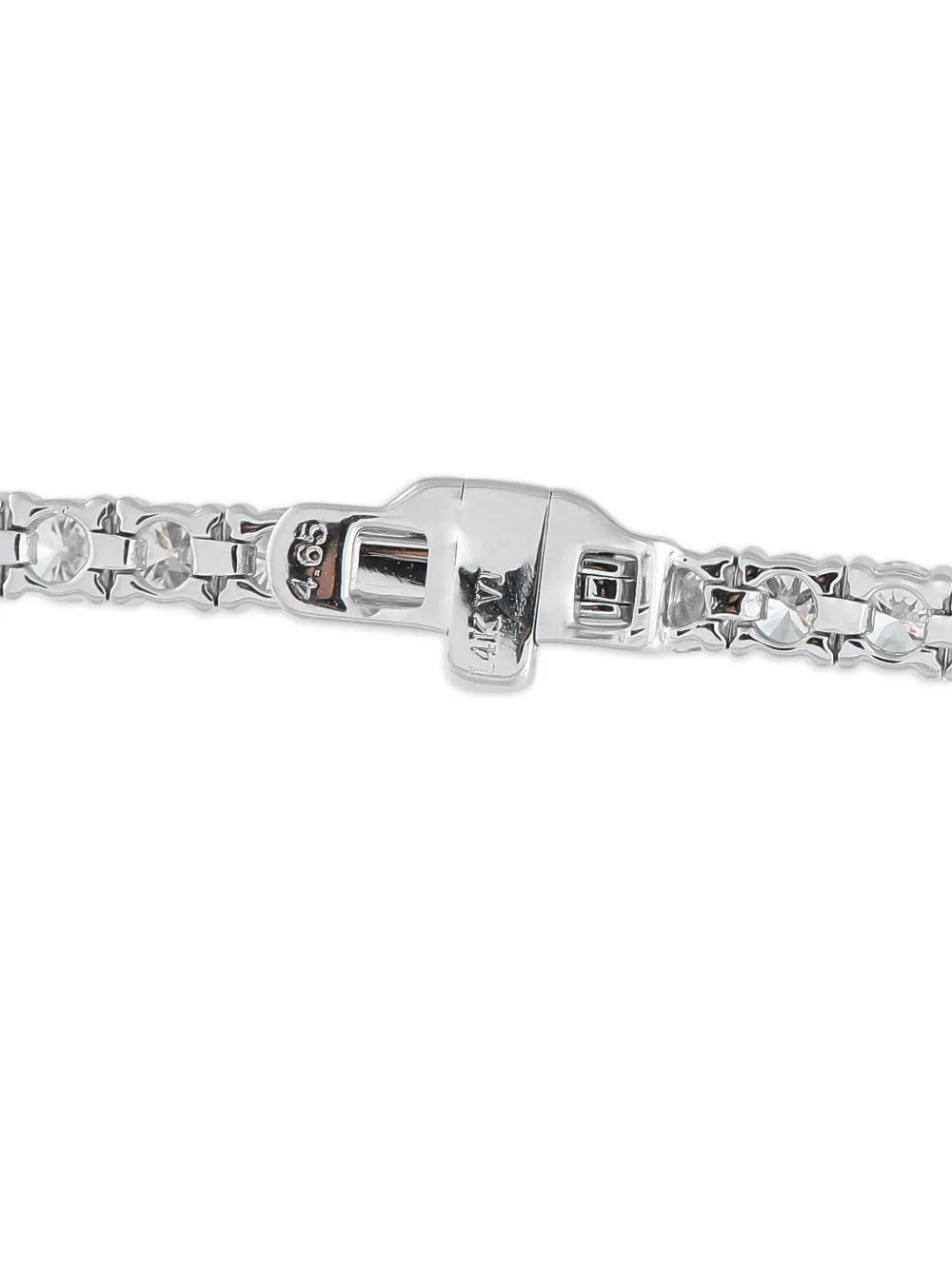 LB Exclusive 14K White Gold embellished tennis bracelet | White | Image 1