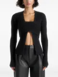 Manière De Voir Marisa ribbed bandeau cardigan - Black