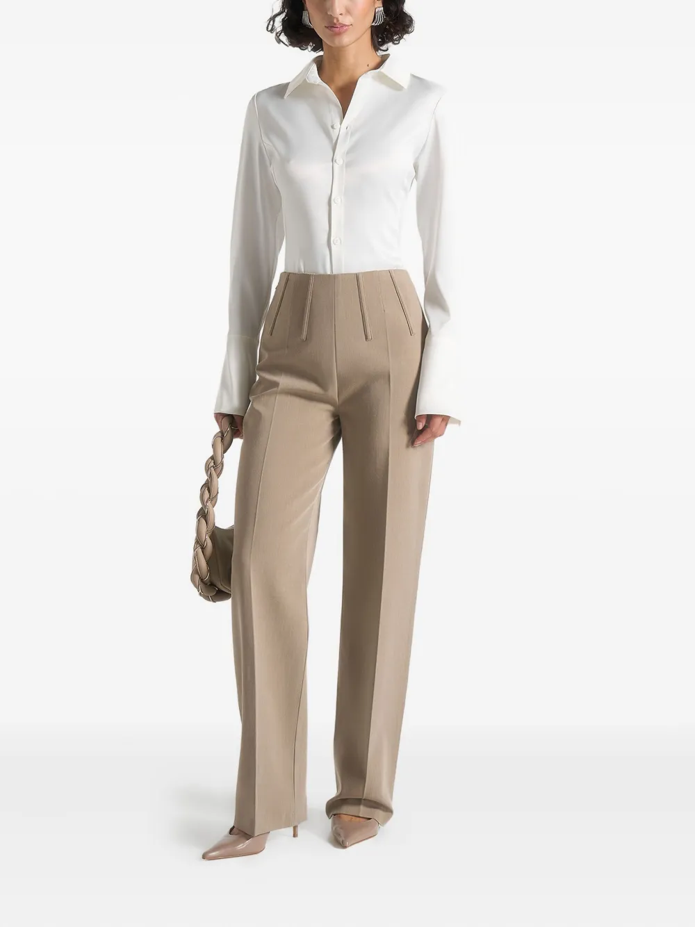 Manière De Voir Rafaela pantalon met korset-taille - Beige
