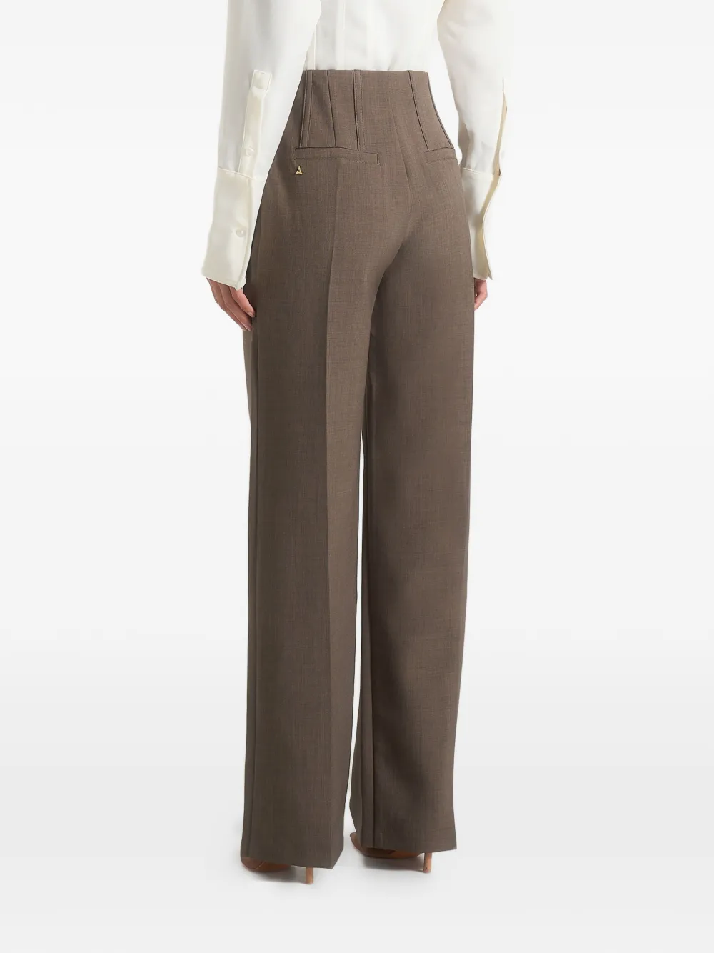 Manière De Voir Rafaela pantalon met korset-taille Bruin