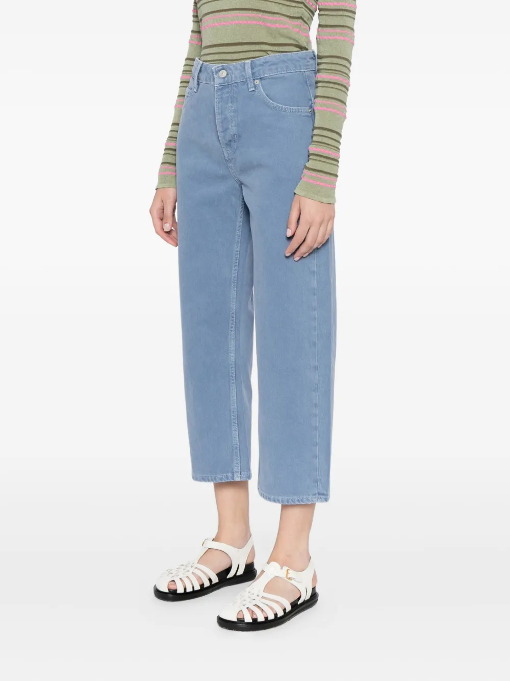 Free People Deep Trance Dropped Ocean Boyfriend Jean In Blue