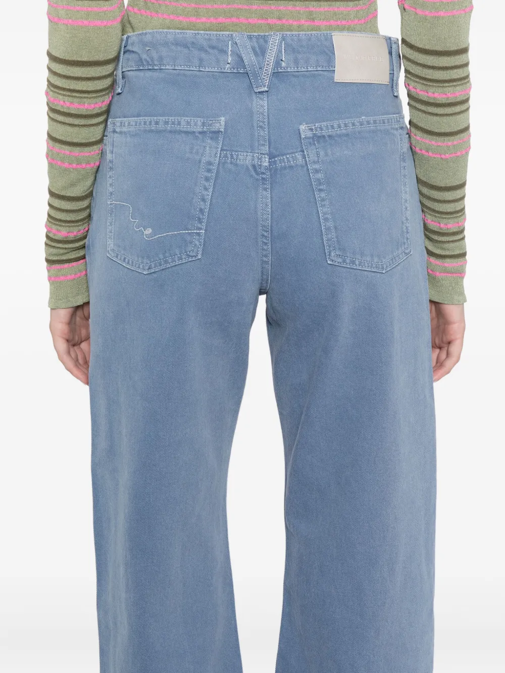 Free People Deep Trance Dropped Ocean Boyfriend Jean In Blue