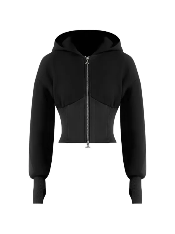Manière De Voir Brune コルセット パーカー | ブラック | FARFETCH JP