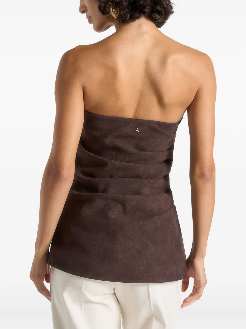 Manière De Voir Laurena longline suède bandeau top Bruin