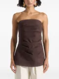 Manière De Voir Laurena tacked-detail bandeau top - Brown