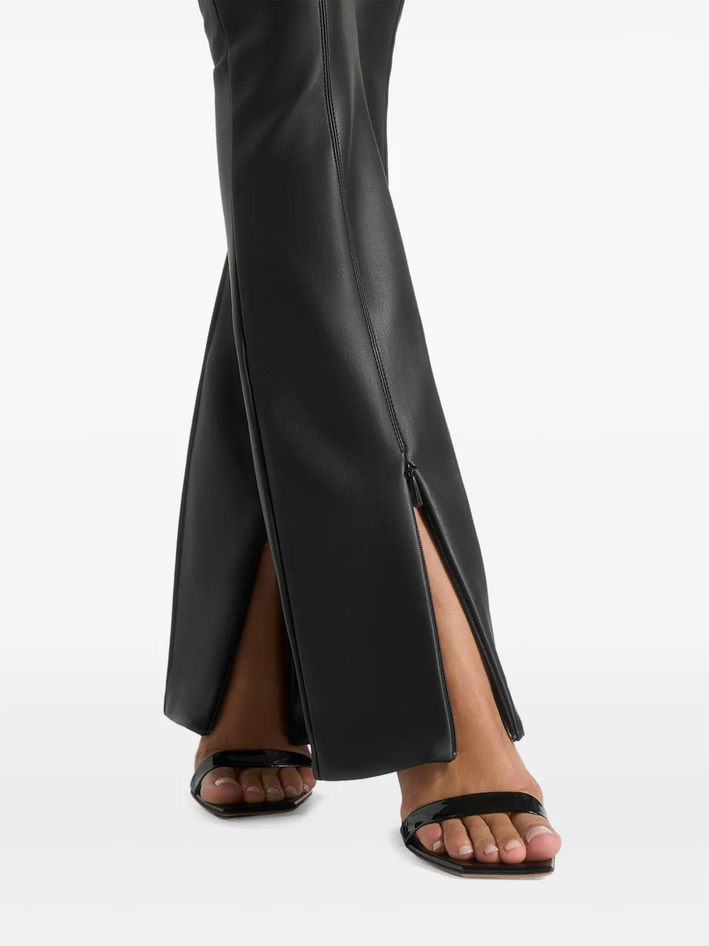 Manière De Voir Ninon Split-leg Flared Trousers In Black
