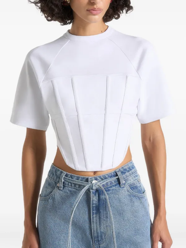 Manière De Voir Juline コルセット Tシャツ ホワイト | ホワイト
