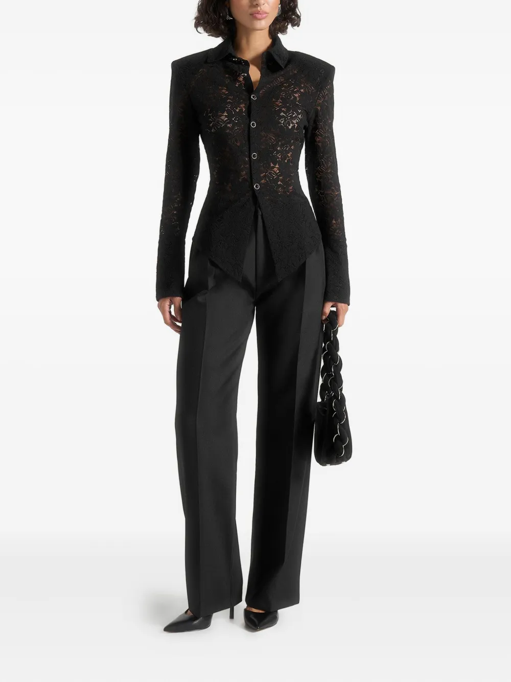 Manière De Voir Sila lace flared-sleeve shirt | Shirts | Image 2