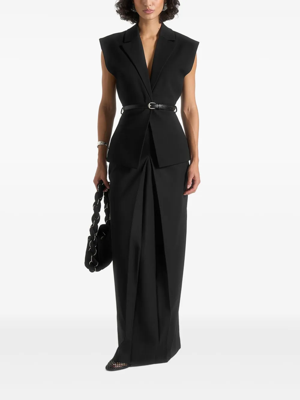 Manière De Voir Regine geplooide maxi-rok - Zwart