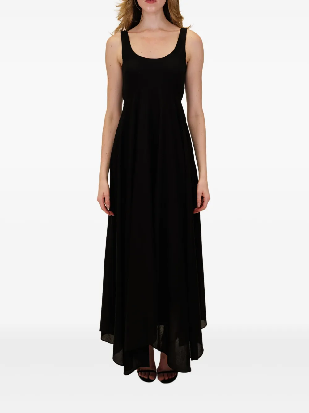 AZEEZA Bria katoenen maxi-jurk - Zwart