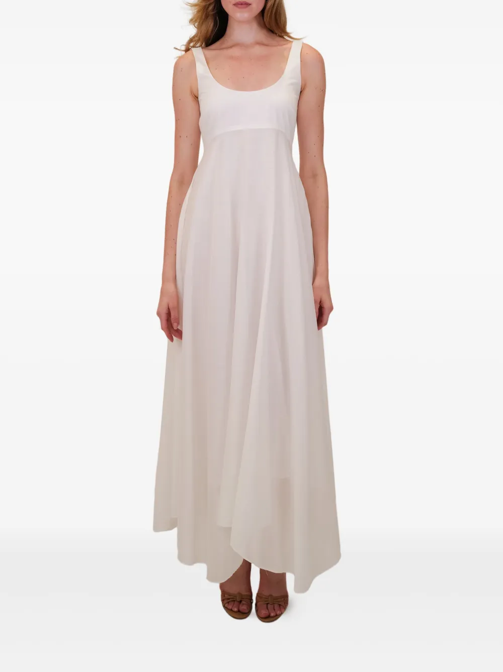AZEEZA Bria katoenen maxi-jurk - Wit