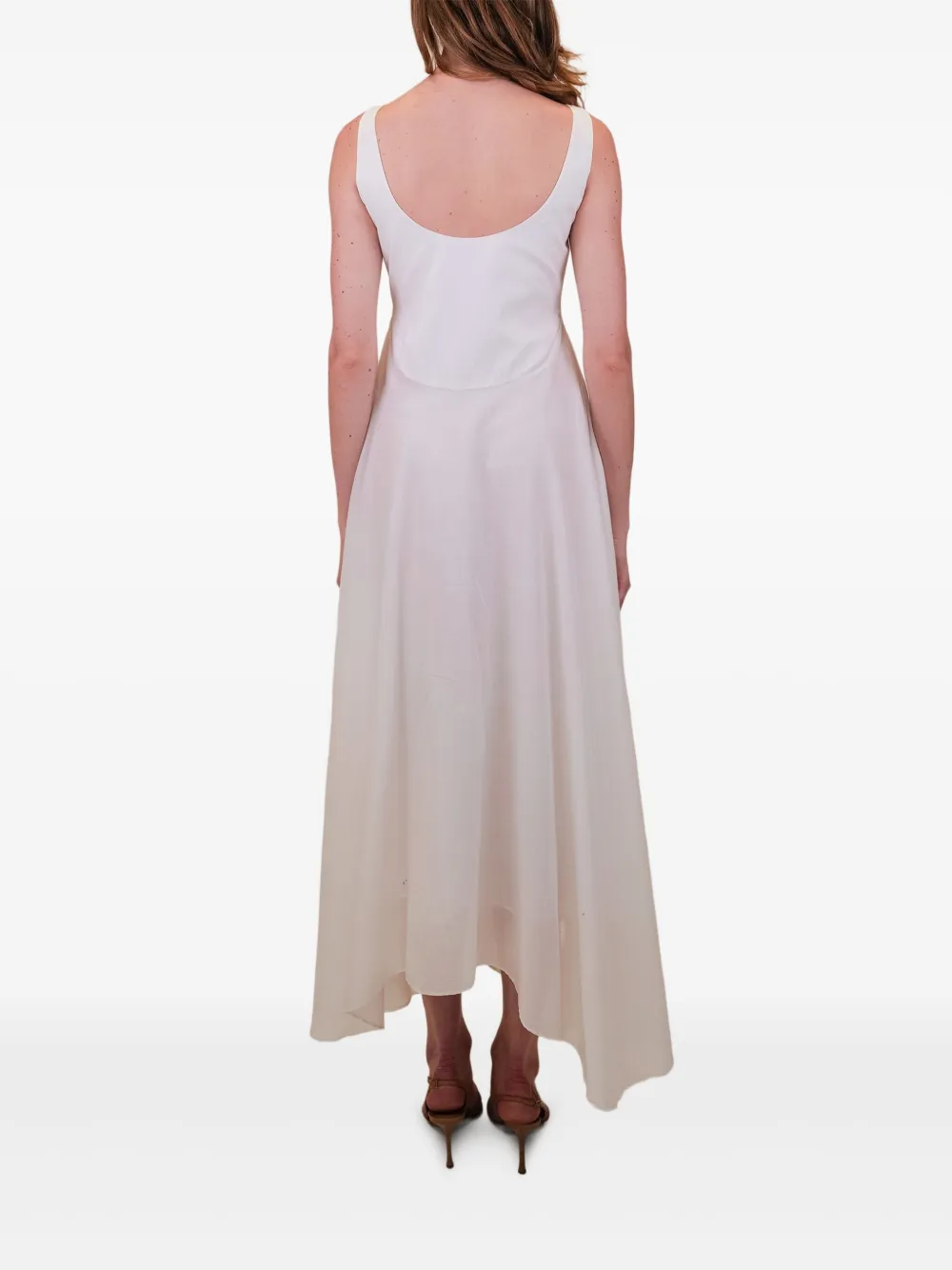 AZEEZA Bria katoenen maxi-jurk Wit