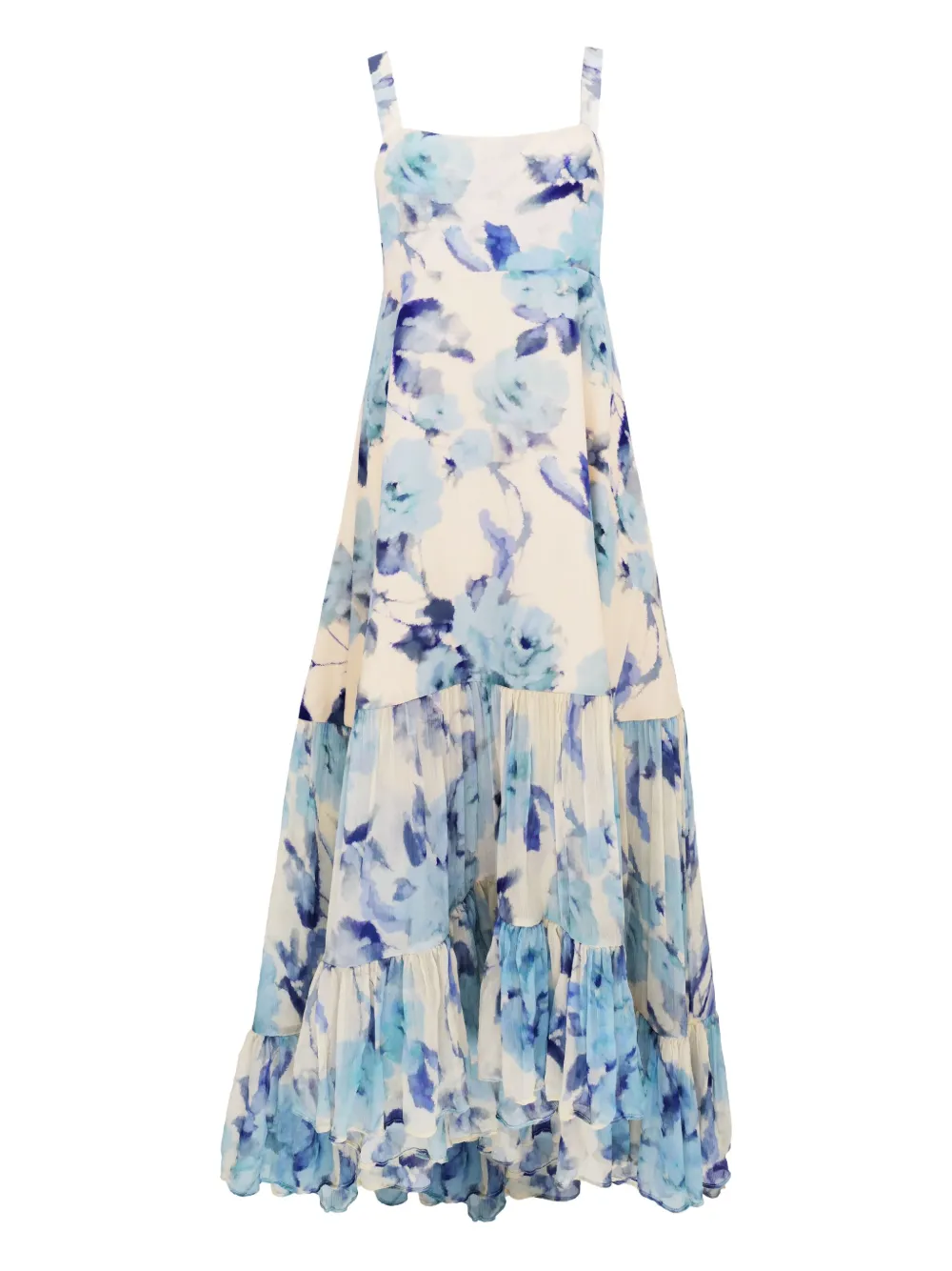 AZEEZA Bellevue floral-pattern midi dress | Blue | Image 1