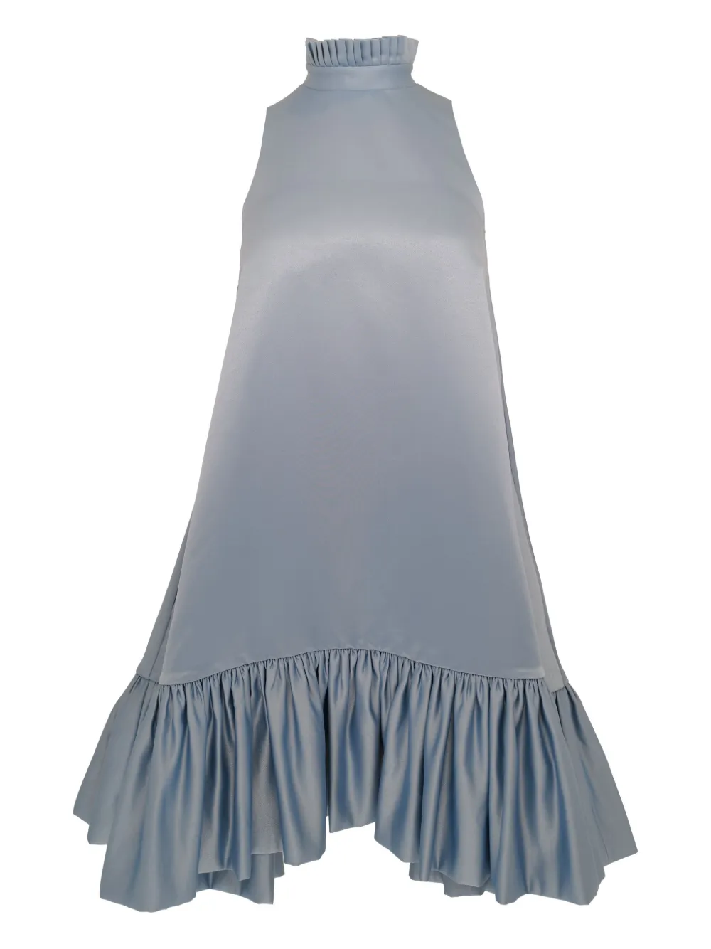 AZEEZA Alcott ruffled halterneck mini dress | Blue | Image 1