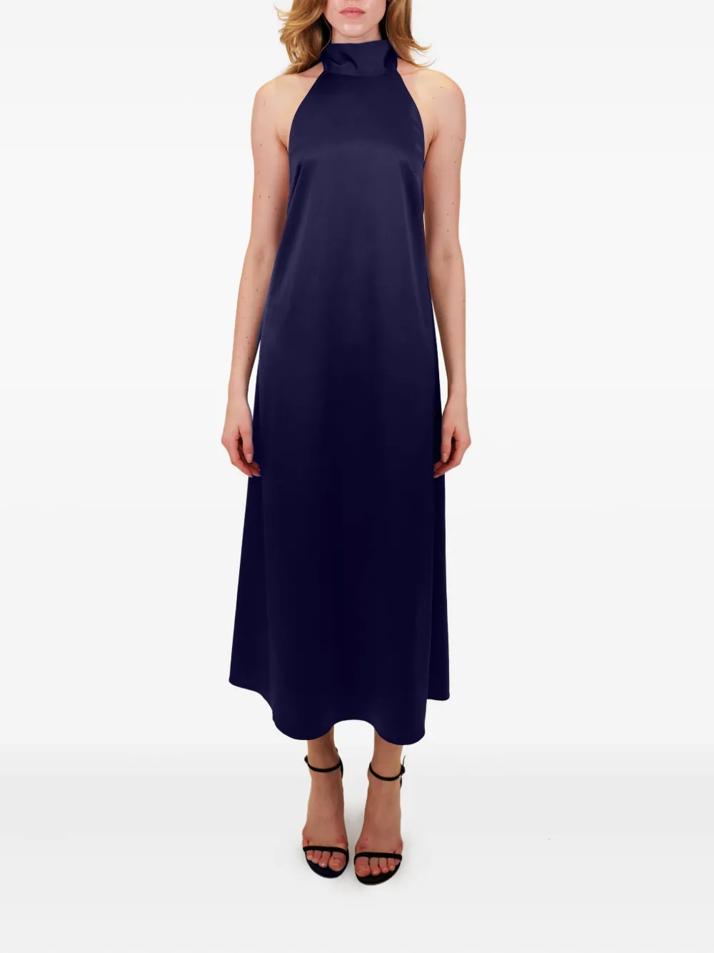 AZEEZA Meera high-neck midi dress - Blu