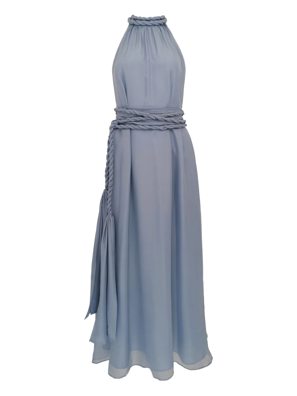 AZEEZA Dany halter-neck rope-belt midi dress | Blue | Image 1