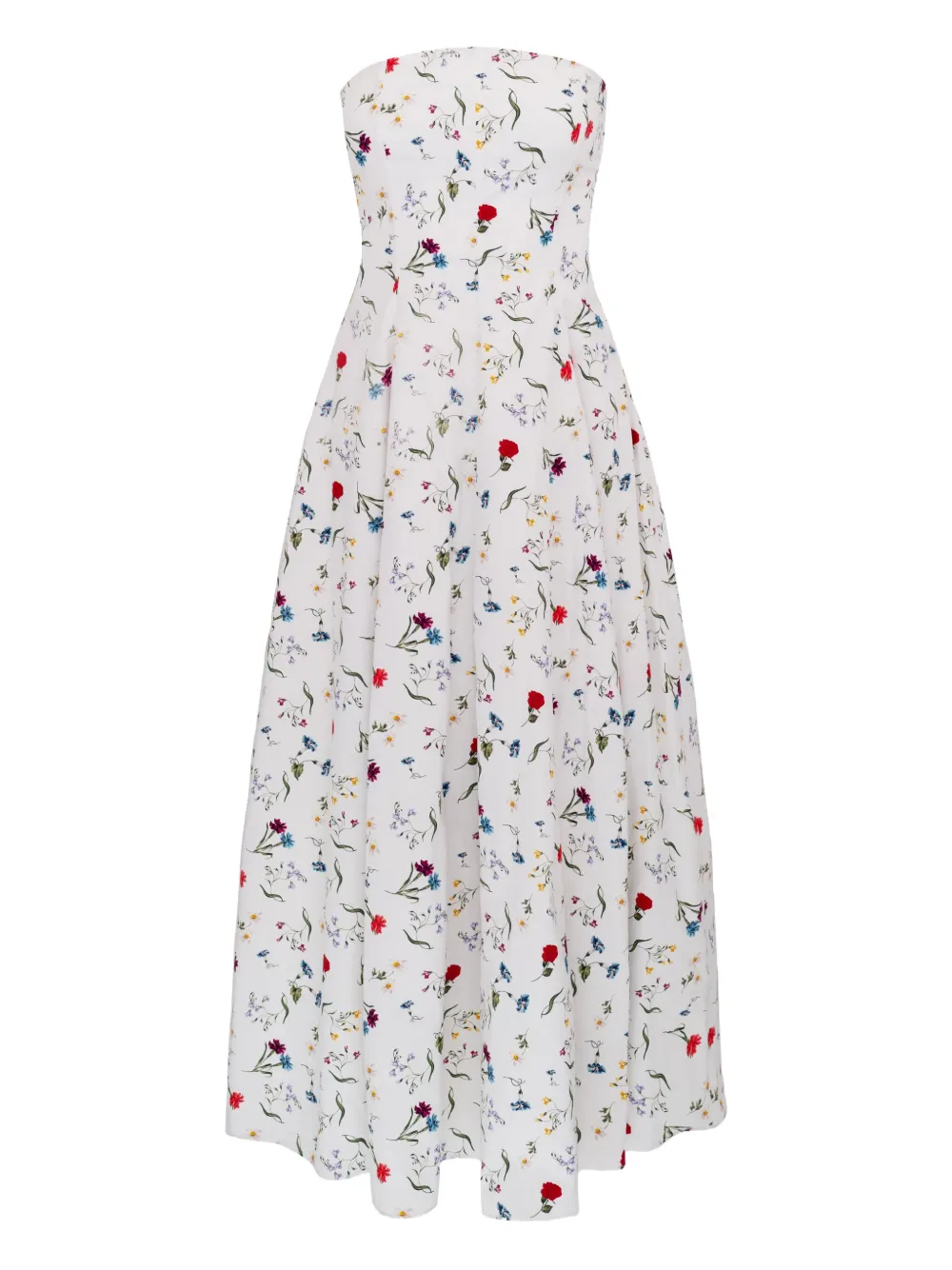 AZEEZA Sable floral-pattern midi dress | White | Image 1
