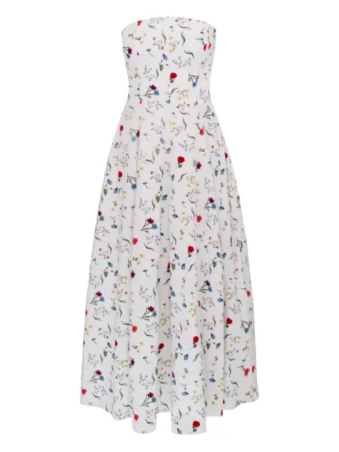 AZEEZA Sable floral-pattern midi dress