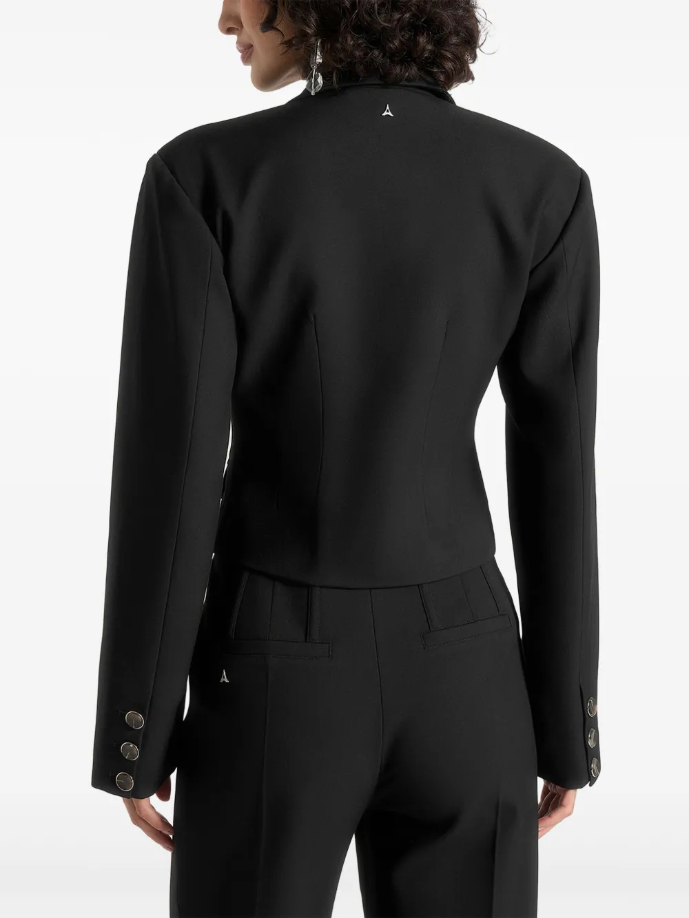Manière De Voir Prisca cropped blazer Zwart