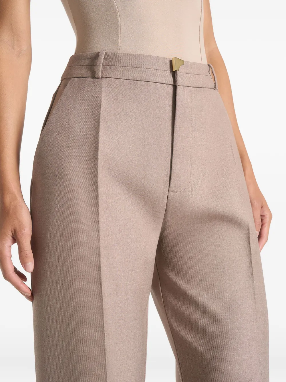 Manière De Voir Doria Pleated Tailored Trousers In Brown