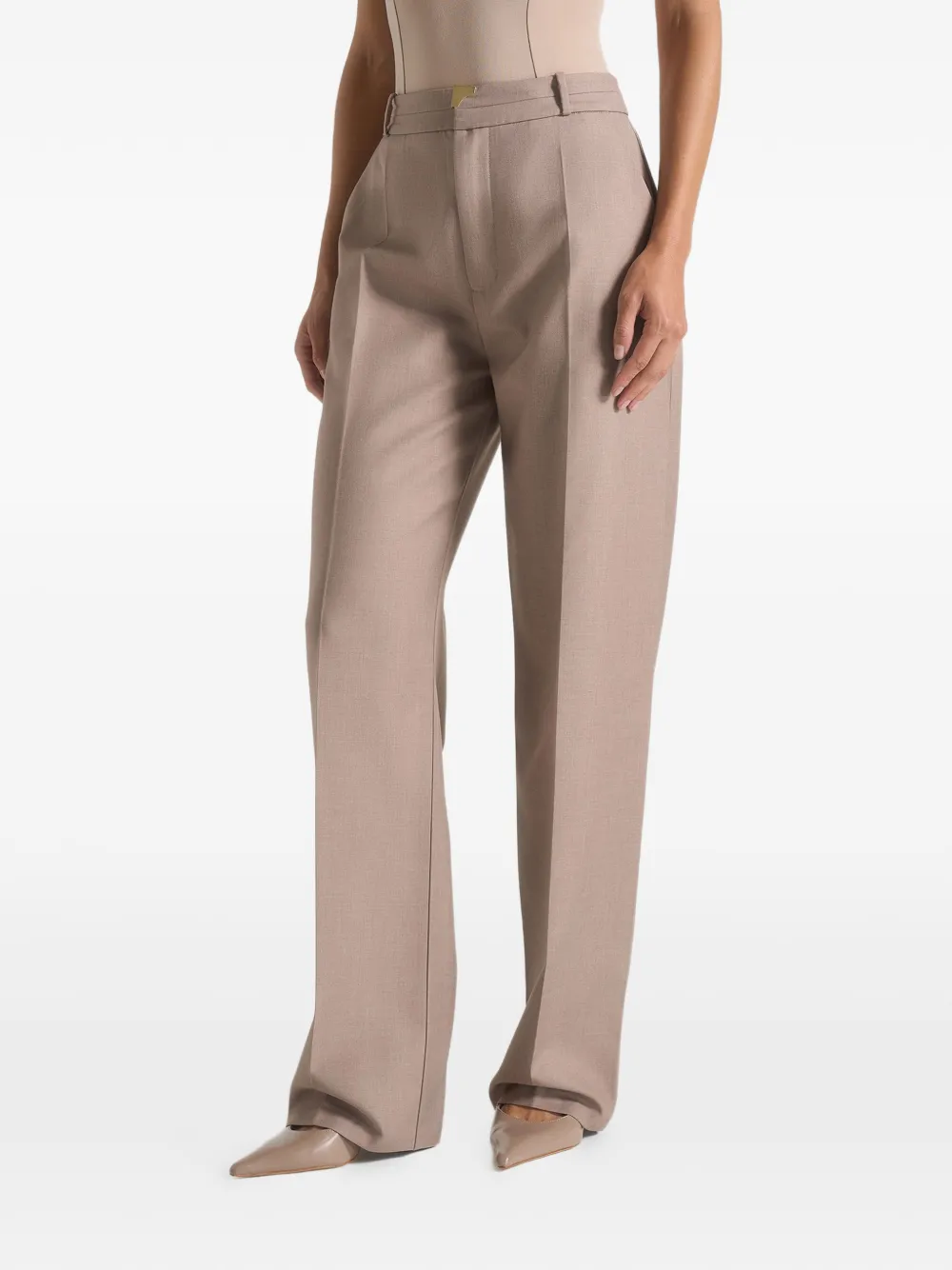 Manière De Voir Doria pantalon met tailleband-detail Bruin