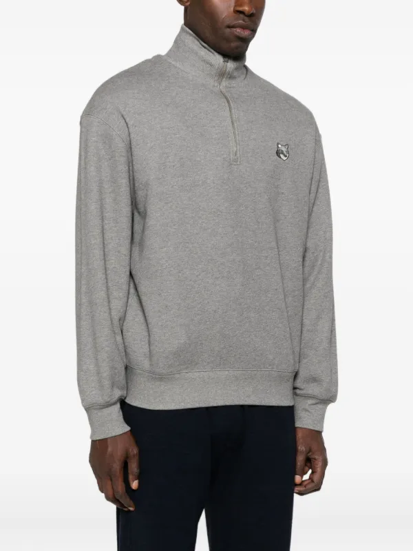 Maison Kitsuné フォックスヘッド ハーフジップ スウェットシャツ 