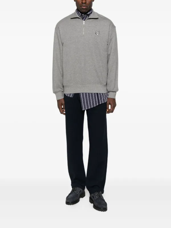 Maison Kitsuné フォックスヘッド ハーフジップ スウェットシャツ