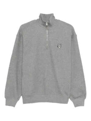 Maison Kitsuné patch-appliqué Sweatshirt | Grey | FARFETCH