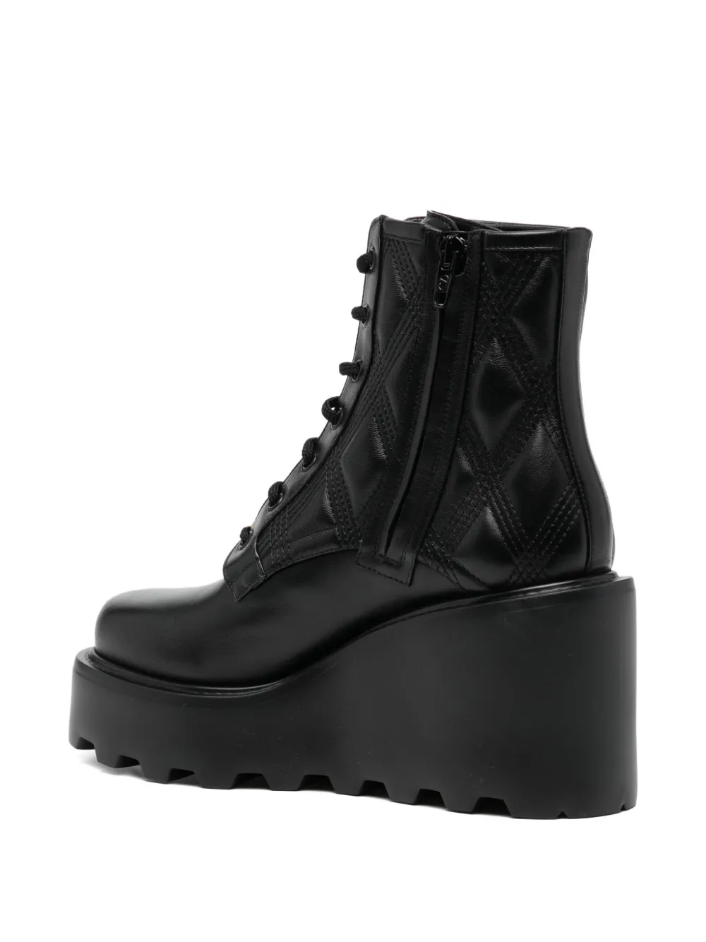 Valentino Garavani 80 mm combat boots met logoplakkaat Zwart