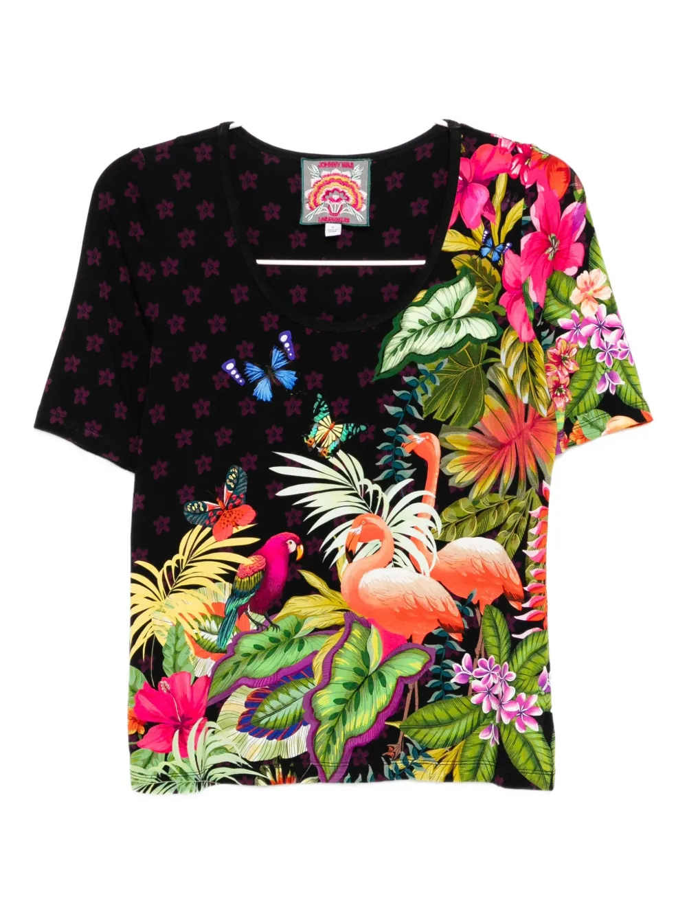 Johnny Was janie favorite scoop neck fitted T-shirt - Nero