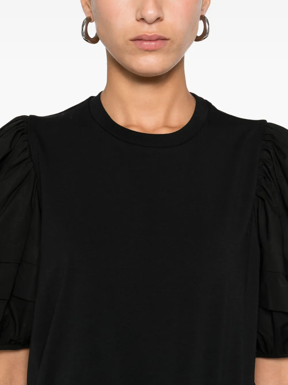 Cecilie Bahnsen Short Sleeve Blouse In Black