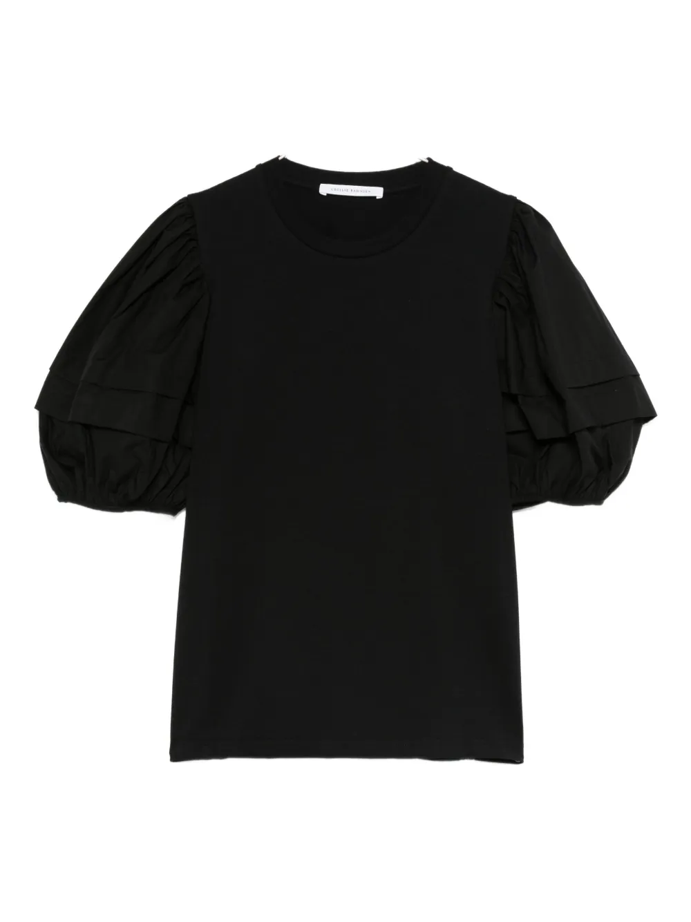 Cecilie Bahnsen Short Sleeve Blouse In Black