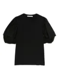 Cecilie Bahnsen short sleeve blouse - Black