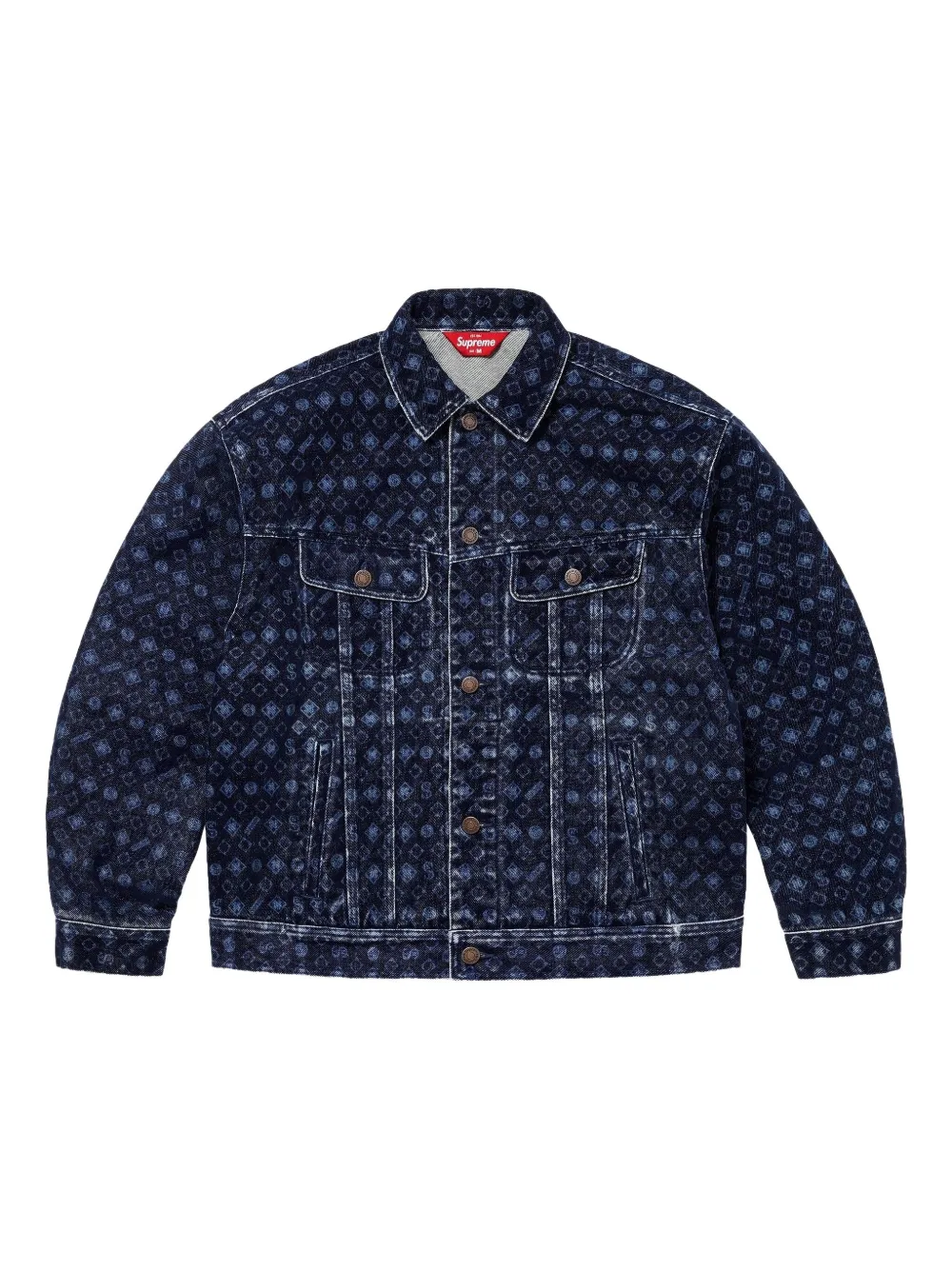 Supreme flocked denim jacket | Blue | Image 1